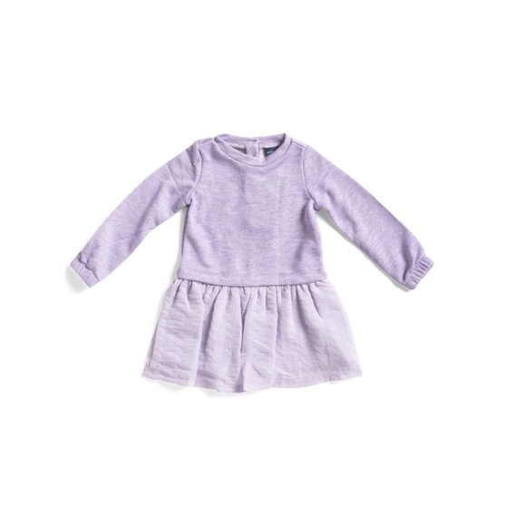 ANDY AND EVAN Purple Toddler Girls Purple Heart Dress